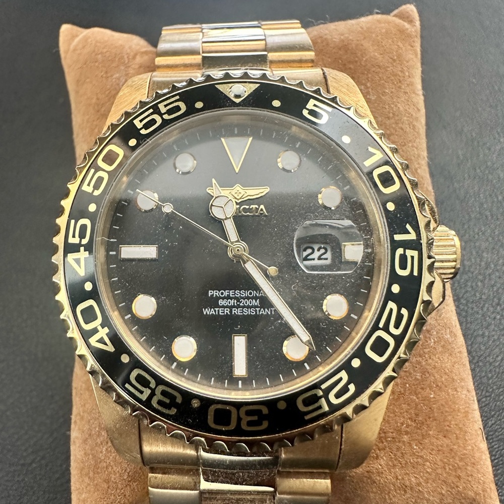 Invicta Gold and Black Watch